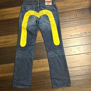Japanese EVISU EU. ED. Denim Diacock Jeans